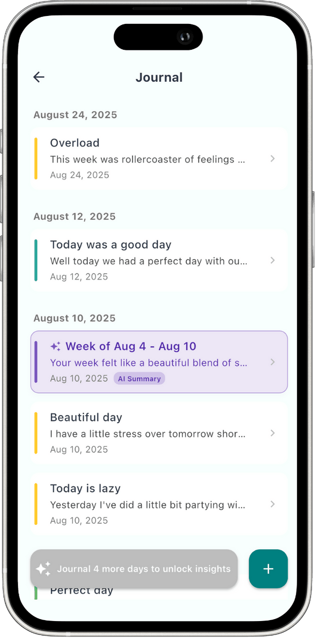 AI-Powered Journal - My Bad Day app screenshot